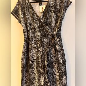 Snake print mini dress